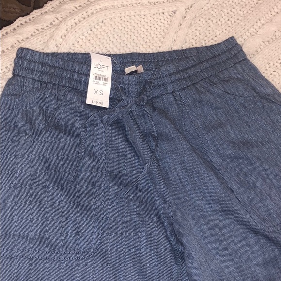 Loft Chambray Wideleg Pant - Picture 2 of 4